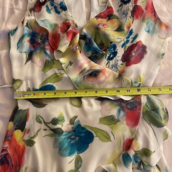 Haute Hippie Ruffle Wrap Dress in Floral Print, NWT - Picture 16 of 16